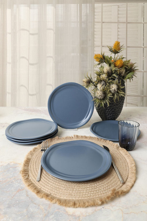 Mat Mavi Bloom Pasta Tabağı 24 Cm 6 Adet 399 Bonvagon