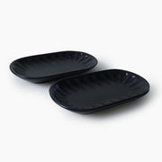 Mat Siyah Badem Kayık Tabak 22 cm 2 Adet Bonvagon