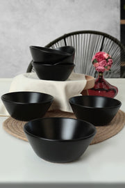 Mat Siyah Çorba Kasesi 14 Cm Set 6 Adet Bonvagon