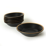 Mat Siyah Gold File Hitit Yemek Tabağı 18cm 6 Adet - 956 Bonvagon