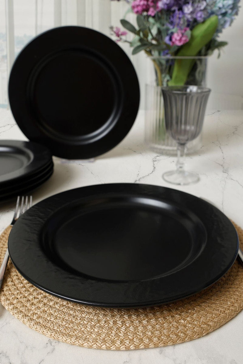 Mat Siyah İyonya Servis Tabağı 26 Cm 6 Adet 956 Bonvagon