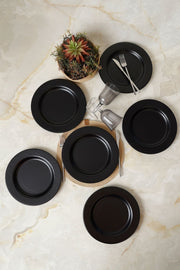 Mat Siyah İyonya Servis Tabağı 26 Cm 6 Adet 956 Bonvagon