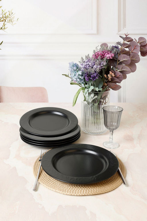 Mat Siyah İyonya Servis Tabağı 26 Cm 6 Adet 956 Bonvagon