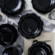 Mat Siyah Romeo Yemek Takımı 24 Parça 6 Kişilik Bonvagon