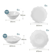 Mat Siyah Romeo Yemek Takımı 24 Parça 6 Kişilik Bonvagon