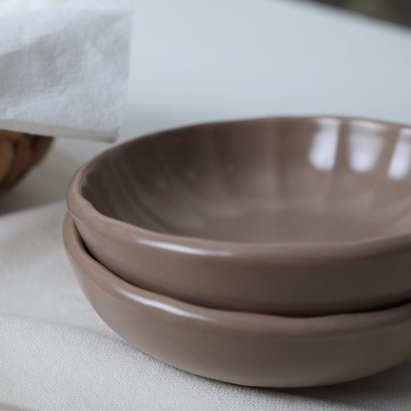 Mat Toprak Taupe Sirius Çerezlik / Sosluk 12cm 6 Adet