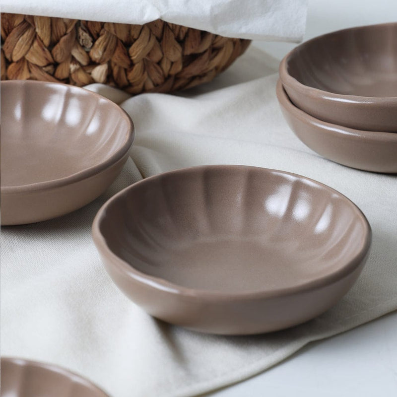 Mat Toprak Taupe Sirius Çerezlik / Sosluk 12cm 6 Adet