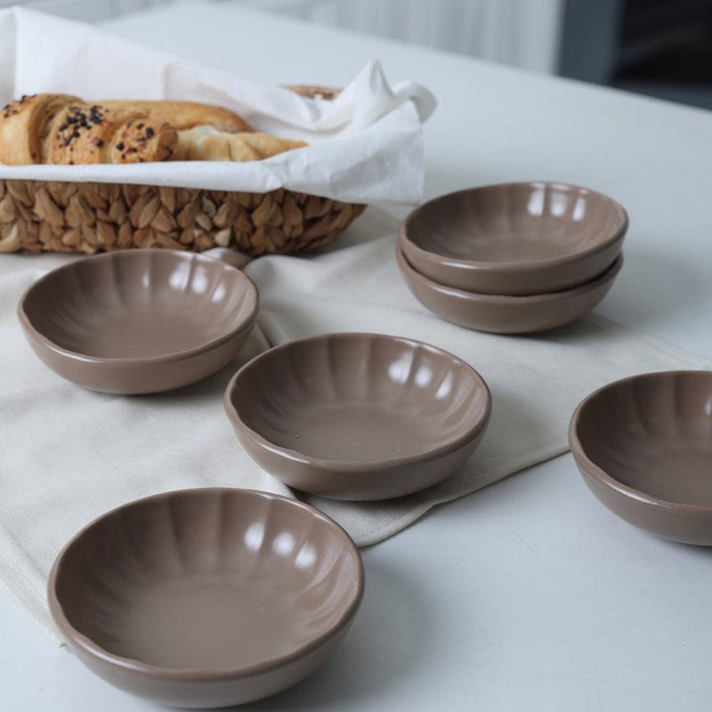Mat Toprak Taupe Sirius Çerezlik / Sosluk 12cm 6 Adet