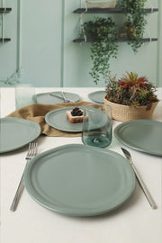 Mat Yeşil Bloom Pasta Tabağı 24 Cm 6 Adet 322 Bonvagon