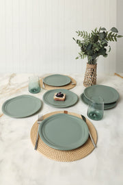 Mat Yeşil Bloom Pasta Tabağı 24 Cm 6 Adet 322 Bonvagon