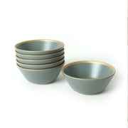 Mat Yeşil Gold File Hitit Çorba Kasesi 14cm 6 Adet 322 Bonvagon