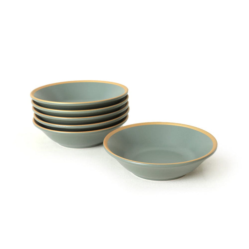 Mat Yeşil Gold File Hitit Yemek Tabağı 18cm 6 Adet - 322 Bonvagon