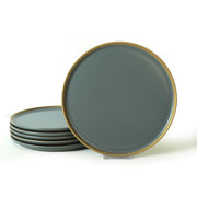 Mat Yeşil Gold File Nordic Servis Tabağı 28cm 6 Adet 324 Bonvagon