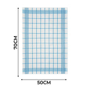 Mavi 3lü Kareli Set Kurulama Bezi Pamuklu Mutfak Havlusu Çok Amaçlı Örtü 50x70cm Bonvagon