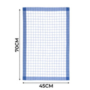 Mavi 4lü Kareli Set Kurulama Bezi Pamuklu Mutfak Havlusu Çok Amaçlı Örtü 45x70cm Bonvagon