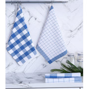 Mavi 4lü Kareli Set Kurulama Bezi Pamuklu Mutfak Havlusu Çok Amaçlı Örtü 45x70cm Bonvagon