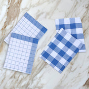 Mavi 4lü Kareli Set Kurulama Bezi Pamuklu Mutfak Havlusu Çok Amaçlı Örtü 45x70cm Bonvagon