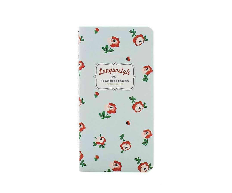 Mavi Çiçekli Defter Bonvagon