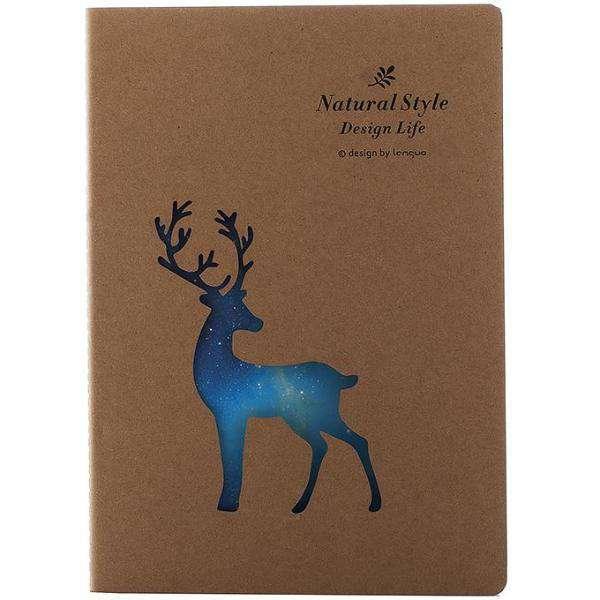 Mavi Cut-out Geyik Desenli B5 Defter Bonvagon