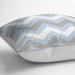 Mavi Gri Zigzag Desenli Dijital Baskılı Dekoratif Yastık Kılıfı 43x43cm Bonvagon