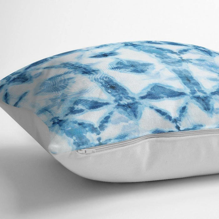 Mavi Kar Tanesi Desenli Dijital Baskılı Dekoratif Yastık Kılıfı 43x43cm Bonvagon
