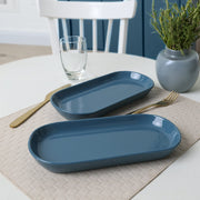 Mavi Noyan Kayık Tabak 26cm 2 Adet Bonvagon