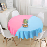 Mavi Pembe Ananas Desenli Modern Leke Tutmaz Masa Örtüsü Bonvagon