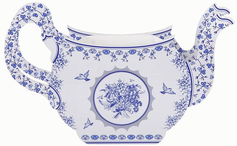 Mavi Porselen Desenli Karton Vazo Bonvagon