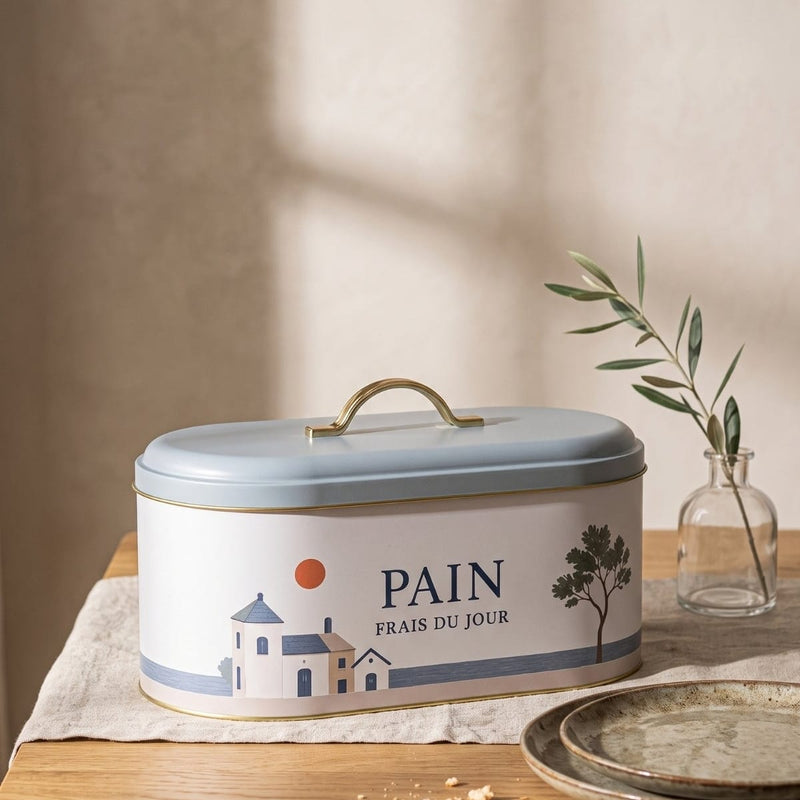 Mediterraneo Oval Metal Ekmek Kutusu 7 Litre