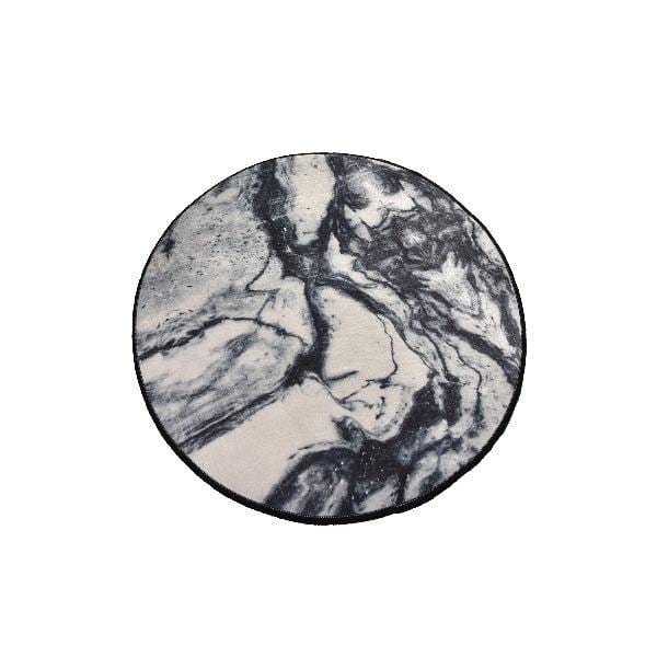 Mermer Dijital Baskılı 100cm Banyo Halısı, Kaymaz Taban, Yıkanabilir Bonvagon