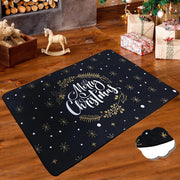 Merry Christmas Dijital Baskılı Halı, Kaymaz Taban, Yıkanabilir Bonvagon