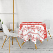 Merry Christmas Kanaviçe Görünümlü Geyikler Baskılı Leke Tutmaz Masa Örtüsü Bonvagon