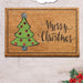 Merry Christmas Priede Doğal Koko Hindistan Cevizi Kapı Önü Paspas 60x40cm Bonvagon