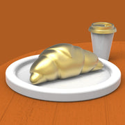 Kruvasan & Kahve Fincanı Anahtarlık Bonvagon Metalmorphose