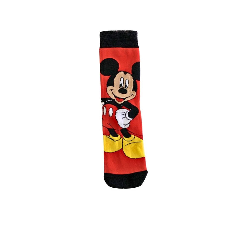 Mickey Mouse Desenli Kırmızı Siyah Renkli Çorap 36-41