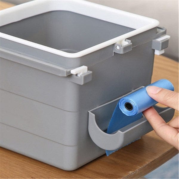 Mini Masa Çöp Kovası Plastik Tezgah Altı Geri Çekilebilir Yapışkanlı Görünmez Bölme Pratik Bonvagon