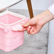Mini Masa Çöp Kovası Plastik Tezgah Altı Geri Çekilebilir Yapışkanlı Görünmez Bölme Pratik Bonvagon