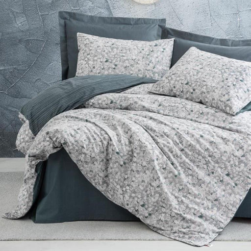 Minimal Çift Kişilik Nevresim Takımı Molly Antrasit Lastikli Çarşaf Bonvagon