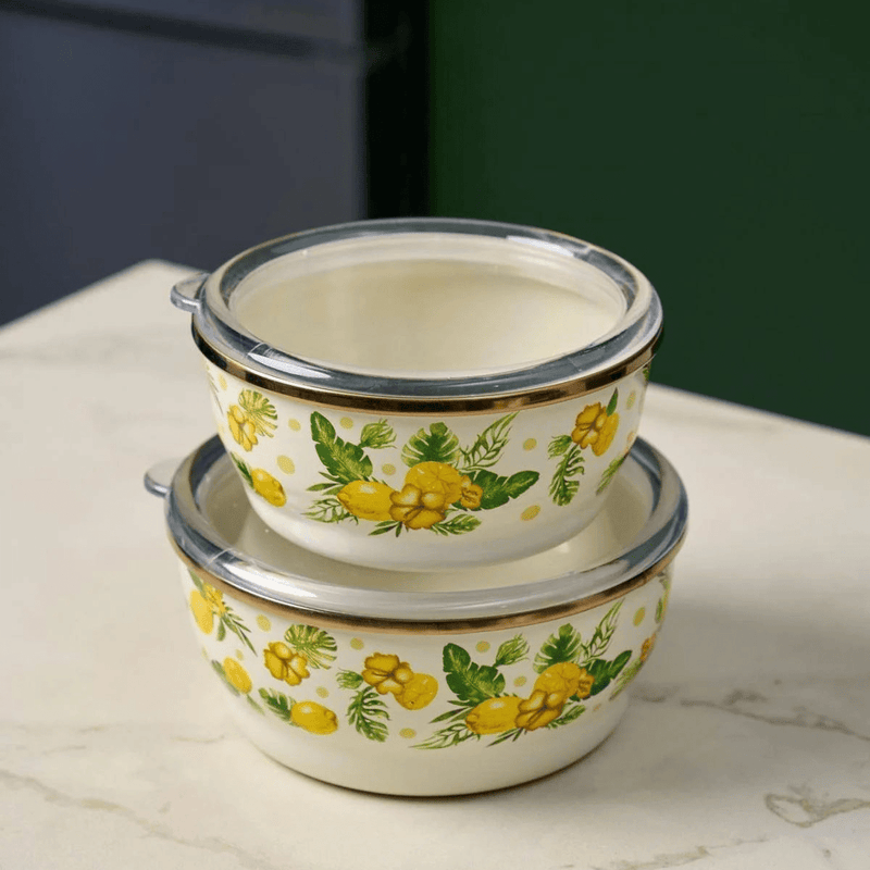 Miss Citrus Serisi 2'li Emaye Saklama Kabı 14-16 Cm Bonvagon