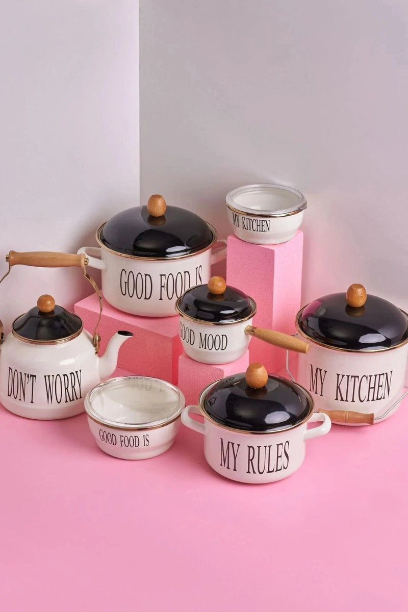 Miss Motto Rafadan Yumurta Ve Sos Tavası Desenli Emaye 12cm 750ml Bonvagon