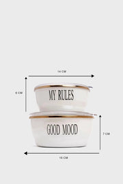 Miss Motto Serisi 2'li Emaye Saklama Kabı 14-16 Cm Bonvagon