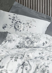 Moale Gri Saten Nevresim Takımı çift Kişilik Bonvagon