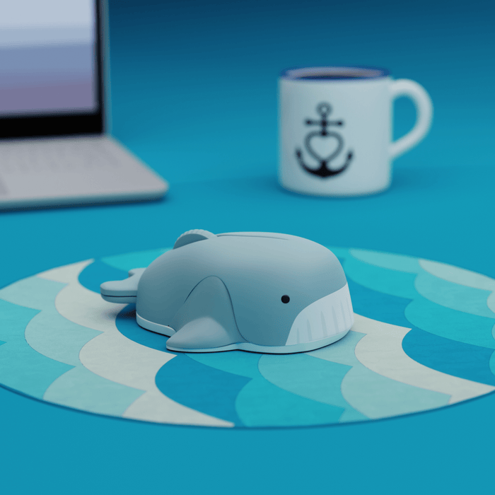 Moby the Whale Kablosuz Mouse Fare (Orijinal Ürün) Bonvagon