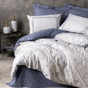 Modeline Ranforce Nevresim Takımı Çift Kişilik Nitsa Lacivert Bonvagon