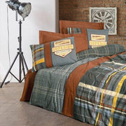 Modern Çift Kişilik Nevresim Takımı Ramiro Tarçın 57 Tel %100 Pamuk Ranforce Bonvagon