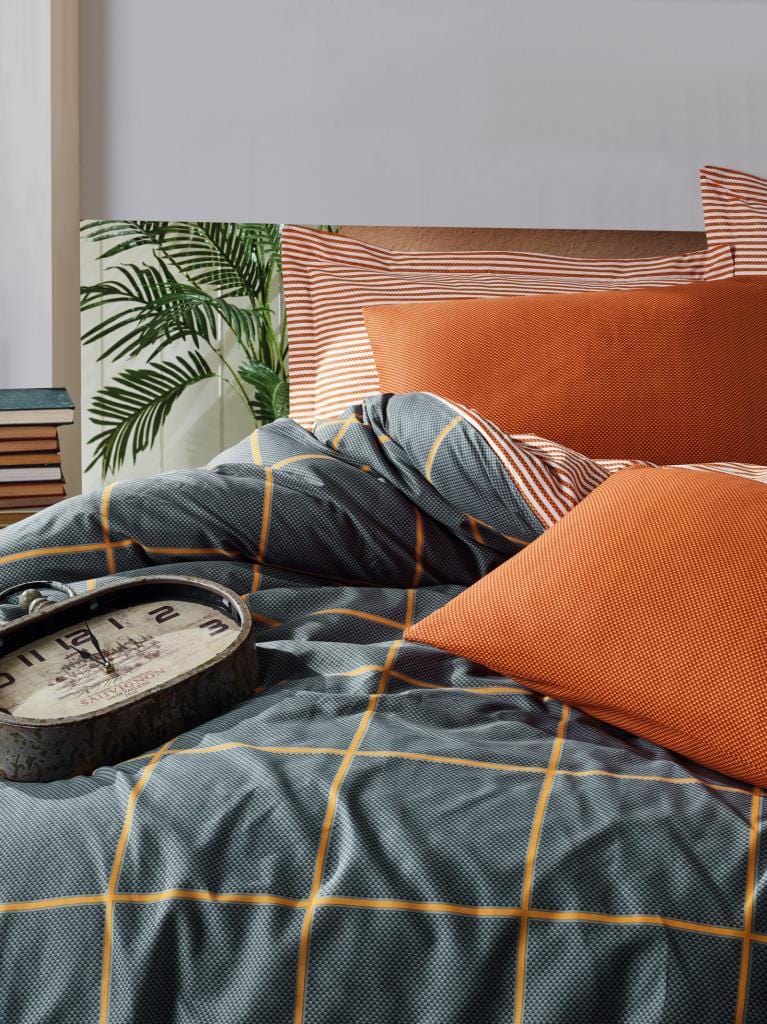 Modern Çift Kişilik Nevresim Takımı Stark Tarçın Bonvagon