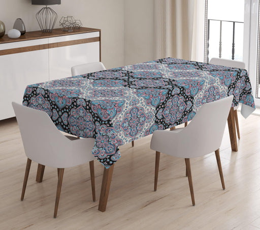 Modern Damask Desenli Dijital Baskılı 3D Masa Örtüsü
