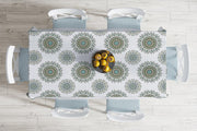 Modern Damask Desenli Dijital Baskılı Dekoratif Leke Tutmaz Masa Örtüsü