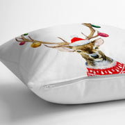 Modern Geyik Desen Dijital Baskılı Yastık Kırlent Kılıfı 43x43cm