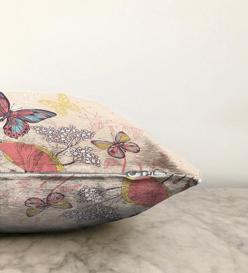 Modern Kelebek Dijital Baskılı Dekoratif Raşel Kadife Yastık Kırlent Kılıfı Bonvagon